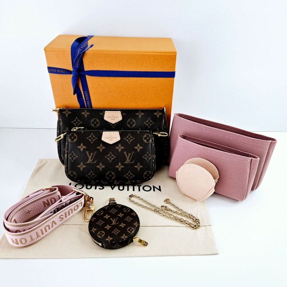 LOUIS VUITTON Multi Pochette Accessoires Pink